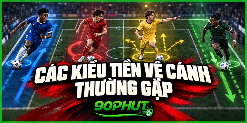 Các kiểu tiền vệ cánh thường gặp