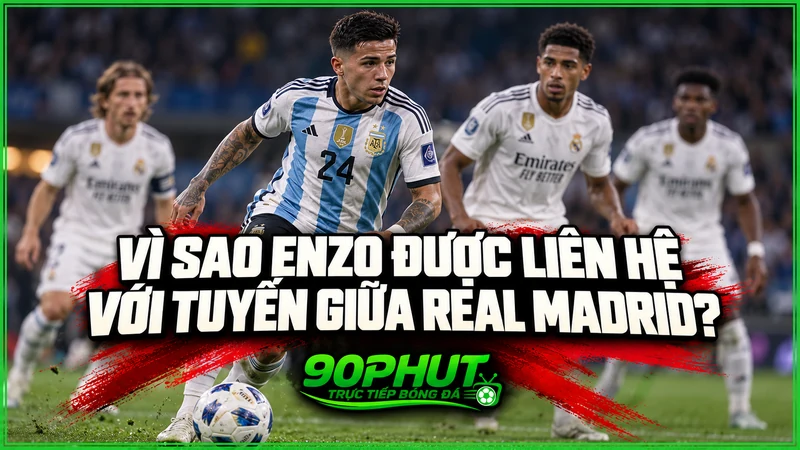 Vì sao Enzo được liên hệ với tuyến giữa Real Madrid